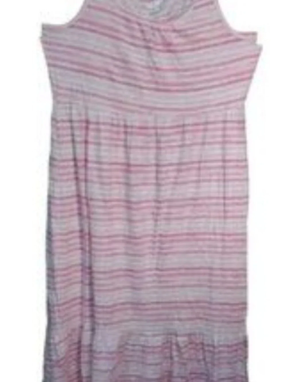 Time and Tru Xxl Pink White Striped Tiered Maxi Dress Cotton Size 20 Plus